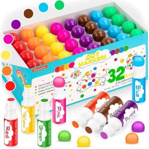 imageDot Markers for Toddlers Kids Preschool Bingo Daubers Washable Art Markers 8 Colors Toddlers Arts and Crafts Supplies Kids Painting Drawing Coloring Supplies Dot Paint Craft Kit Preschool Learning32